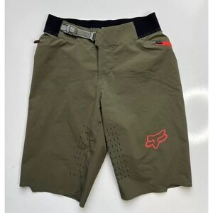 Fox Racing Flexair Unlined Mountain Biking Shorts / Olive Green / Men's 28